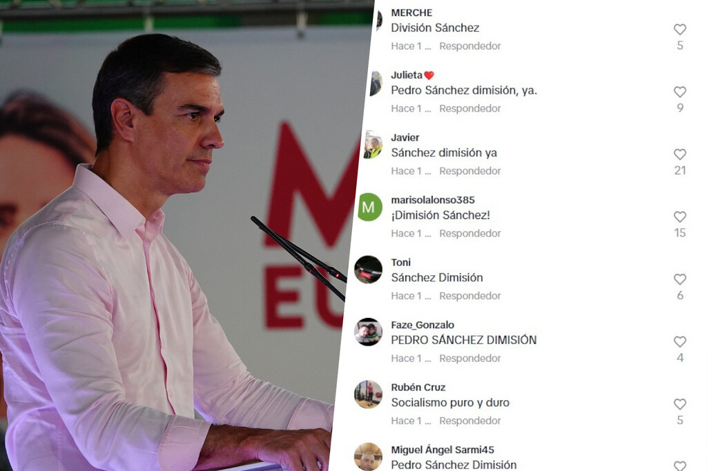 Un mensaje se ha colado en todos y cada uno de los rincones de TikTok al margen de su temática: «Pedro Sánchez dimisión»