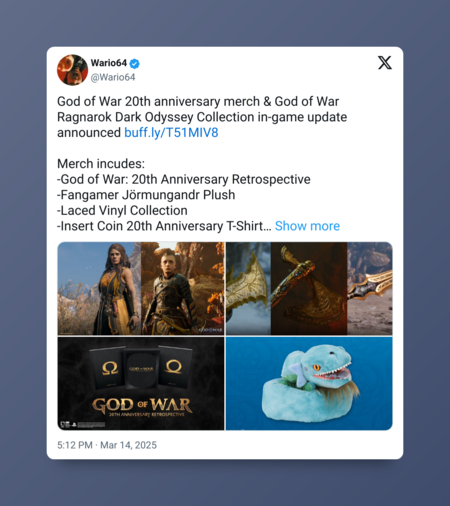 God of War Ragnarok se actualiza con algunos regalos en forma de cosméticos con un toque de nostalgia