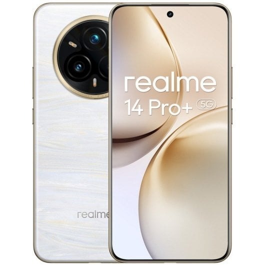 Realme 14 Pro Smartphone 5g, 8 + 256 GB, Blanco, cámara Sony IMX882 OIS AI,Diseño Que Cambia de Color con el frío, batería de 5260 mAh, IP69, Pantalla de 120 Hz, Exclusivo de Amazon (sin Adaptador)