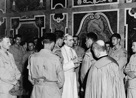 Members Of The Royal 22e Regiment In Audience With Pope Pius Xii
