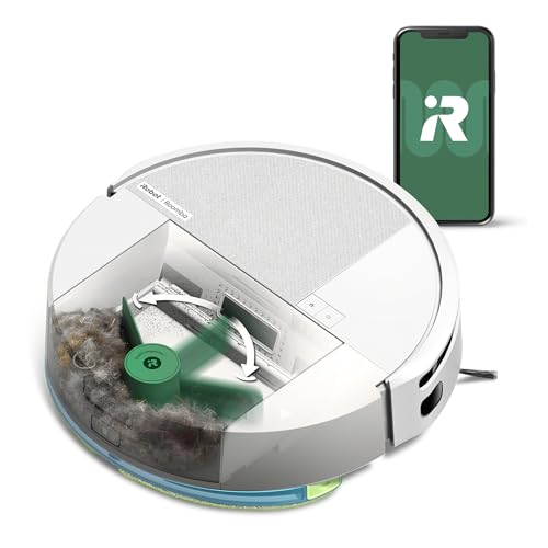 iRobot Roomba 205 DustCompactor Combo, Aspirador, friegasuelos y compactador Integrado de residuos en el Robot, Clearview LiDAR, 7000Pa,180 mins, SmartScrub, Evita obstáculos, Recarga y reanuda,App