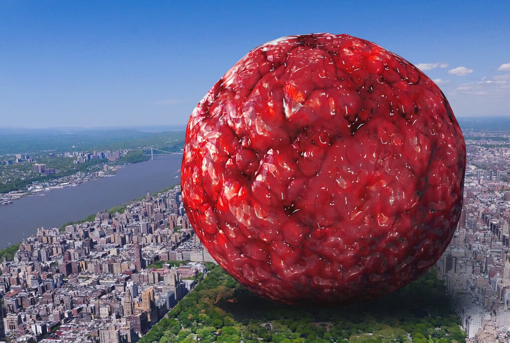 Si alguna vez te has preguntado cuánto ocuparía la humanidad si fuese una albóndiga gigante, tranquilo: no eres el único