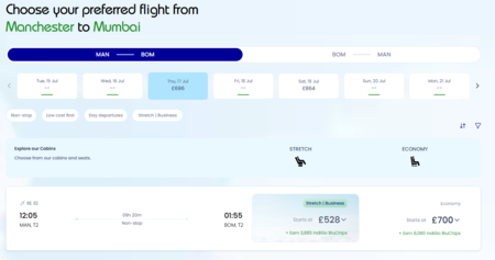 Simulación de vuelo Manchester-Bombay con IndiGo | Imagen: IndiGo